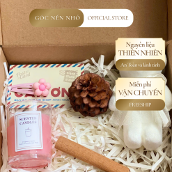 Set Quà Tặng Nến Thơm - Hộp Quà Tặng Kèm Gấu Và Kẹp Quà Tặng Sinh Nhật Và Các Dịp Lễ