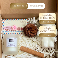 Set Quà Tặng Nến Thơm - Hộp Quà Tặng Kèm Gấu Và Kẹp Quà Tặng Sinh Nhật Và Các Dịp Lễ