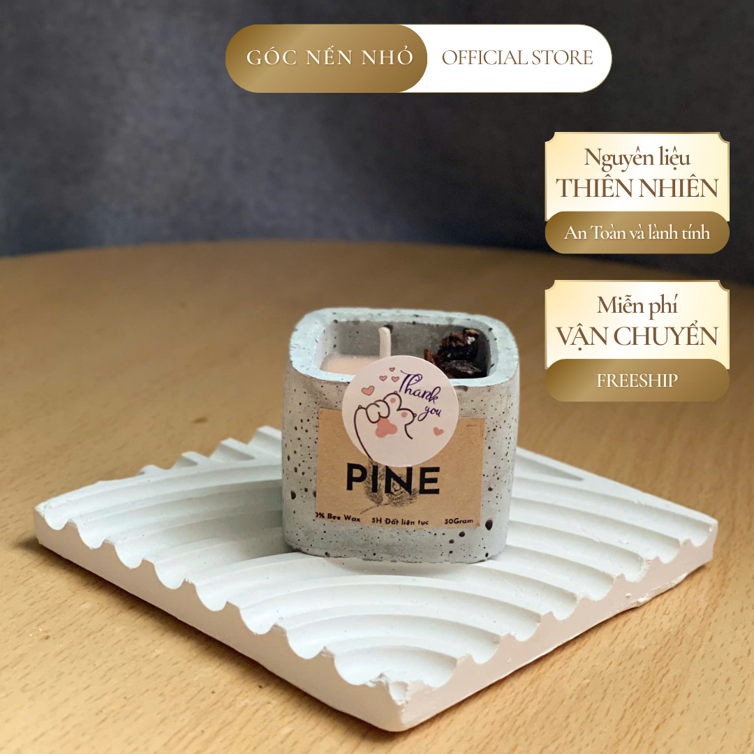 Cốc nến thơm xi măng hương gỗ thông (lẻ) 1