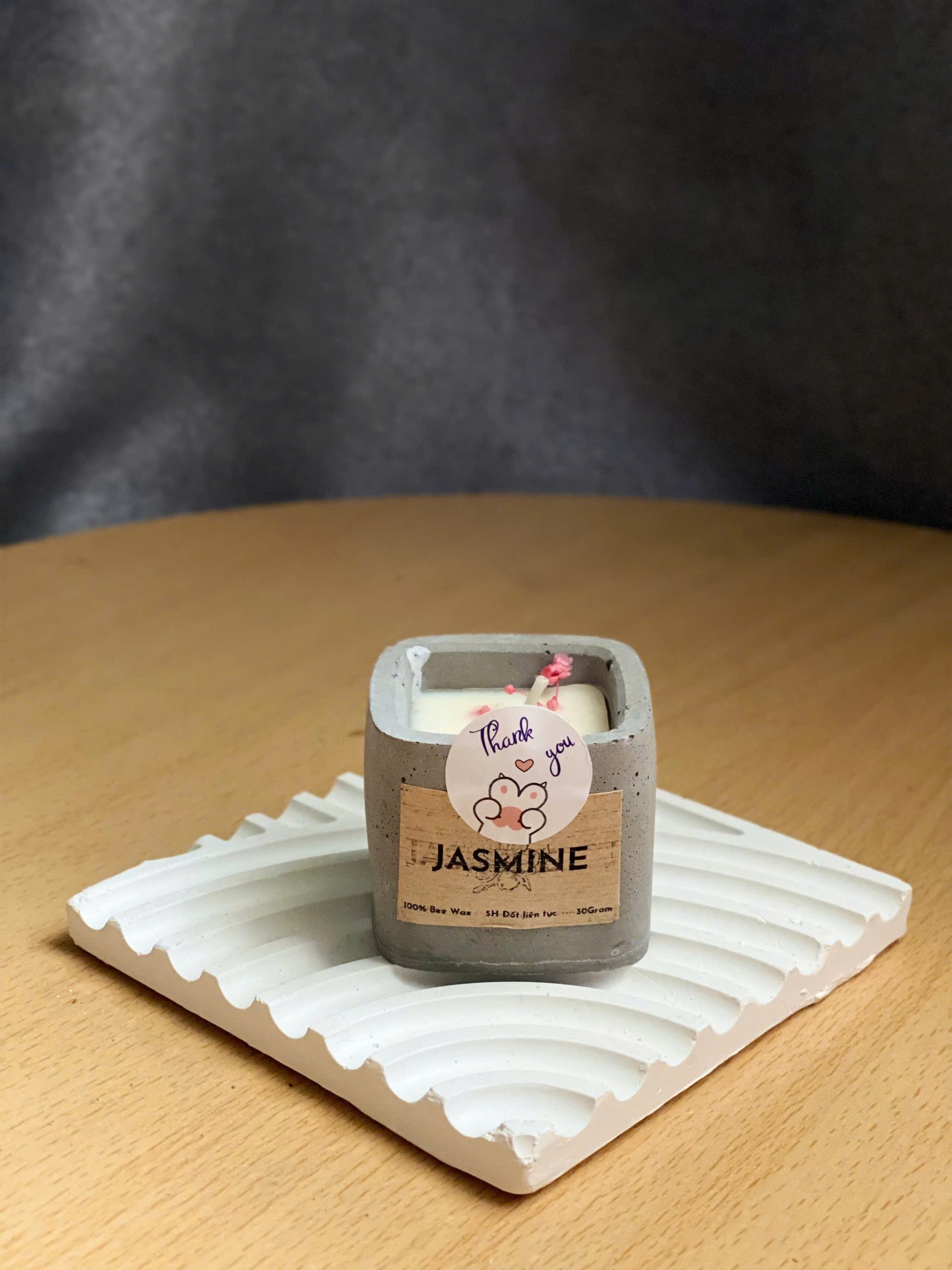 Cốc nến thơm xi măng hương hoa nhài (lẻ) 1