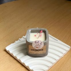 Cốc Nến Thơm Xi Măng Hương Hoa Nhài Jasmine – Thư Giãn, Khử Mùi, Decor Sang Trọng