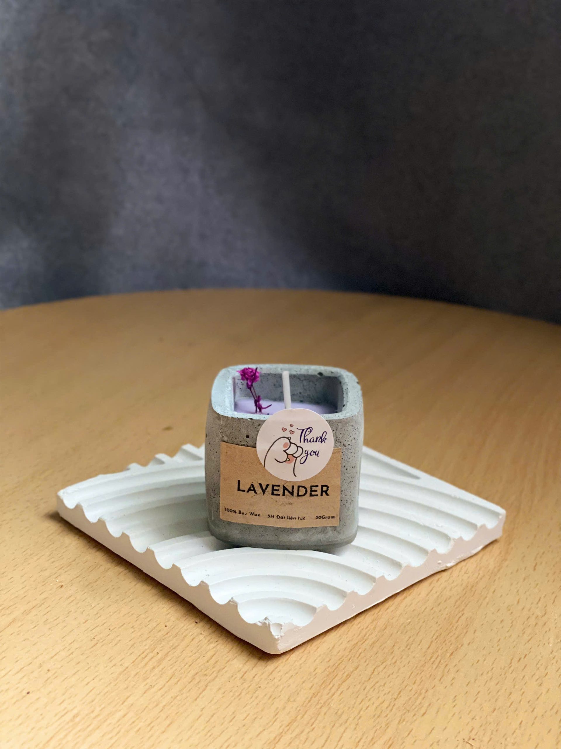 Cốc nến thơm xi măng hương lavender (lẻ) 2