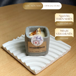 Cốc Nến Thơm Xi Măng Hương Sả Chanh Tự Nhiên – Khử Mùi, Xua Muỗi, Thư Giãn Hiệu Quả